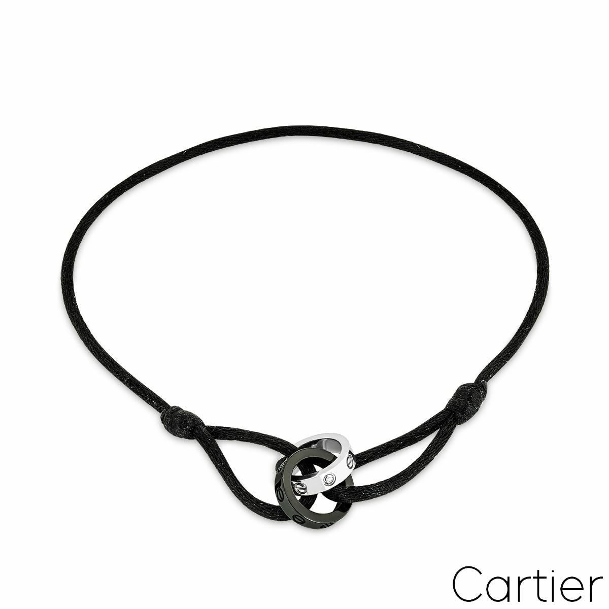 Cartier White Gold, Ceramic & Diamond Love Bracelet B6026005